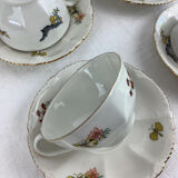 6 tasses & soucoupes haviland made in france limoges