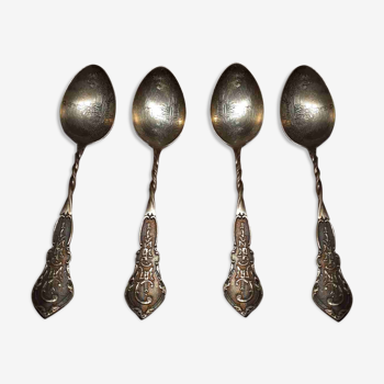 4 Silver teaspoons