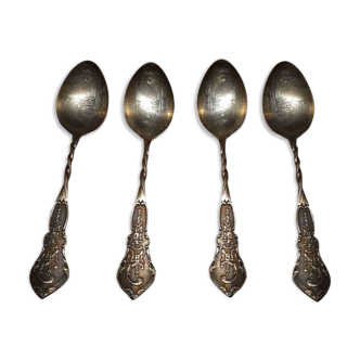 4 Silver teaspoons