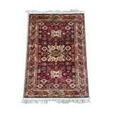 Handmade wool and silk carpet Kazakhstan 204x126 cm
