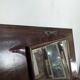 Coiffeuse Louis XVI en acajou à plateau abattant et miroir