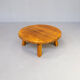 60s Massive Oak round coffee table for de Puydt