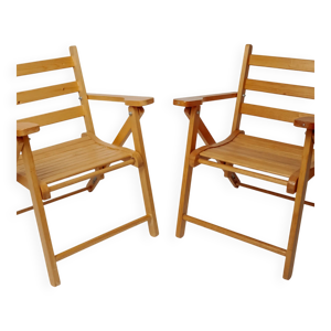 Lot de 2 chaises pliantes vintage