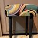 Tabouret bois restauration tapissière XX meuble d'appoint
