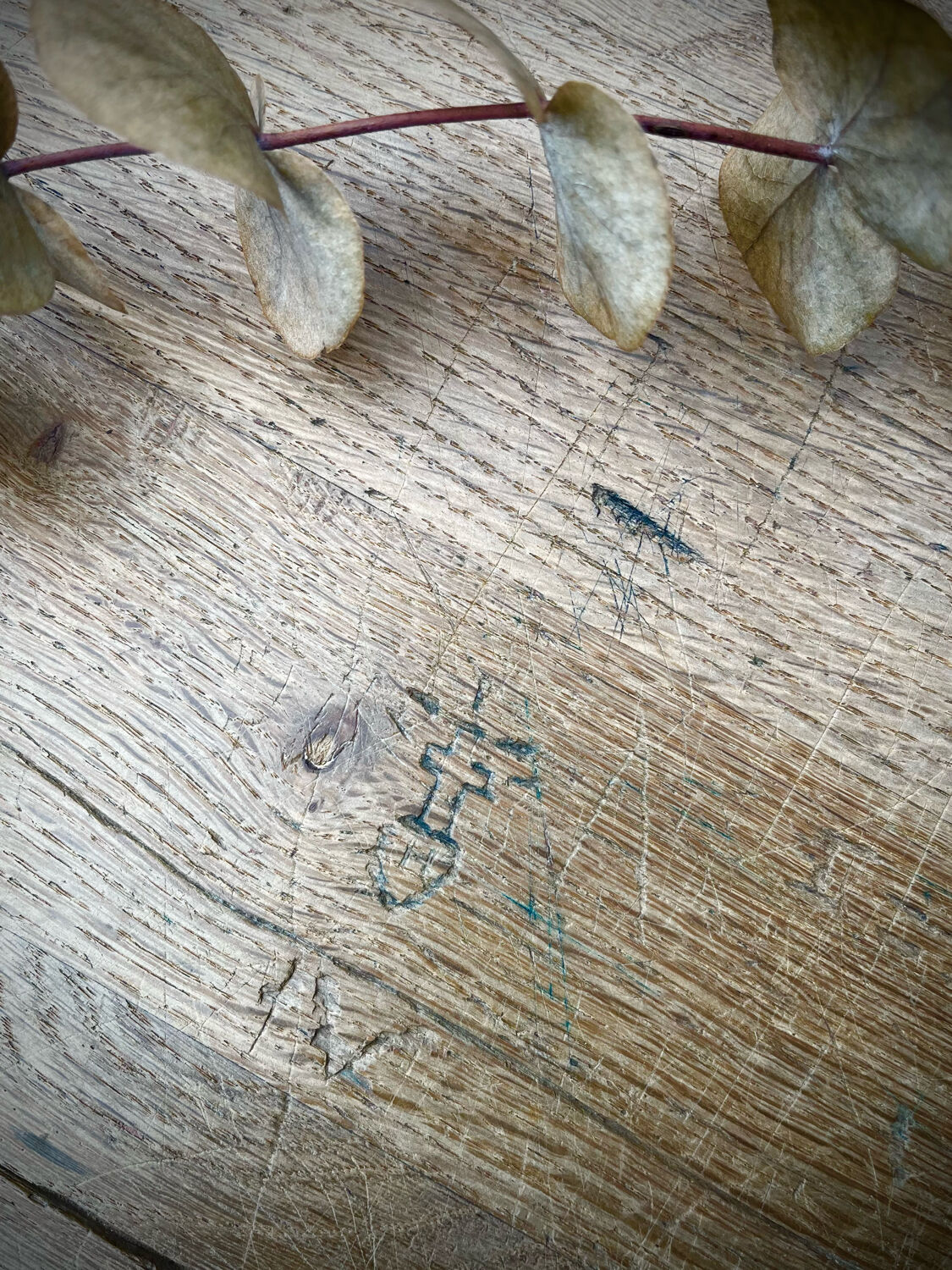 Double patinated school desk
