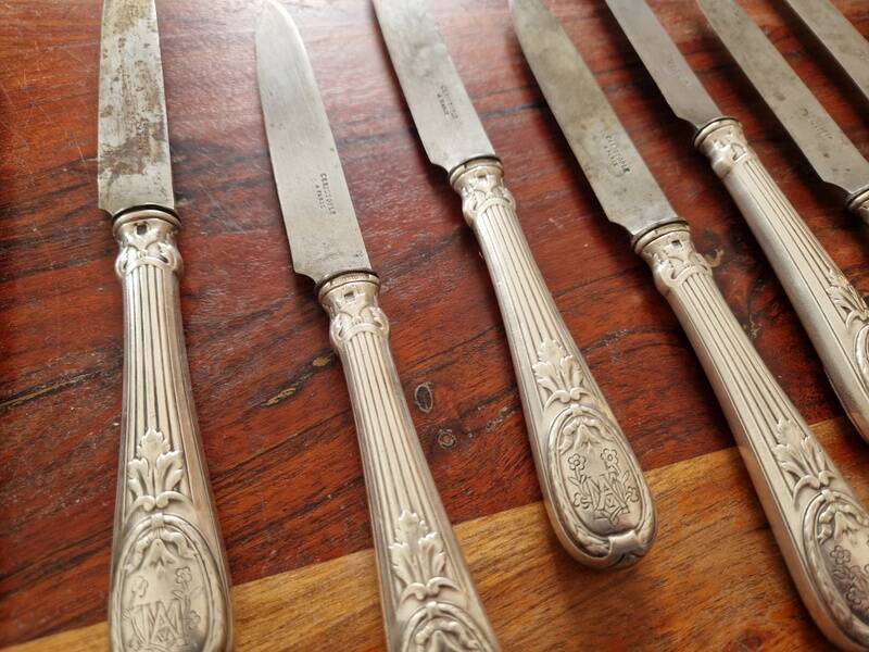Christofle - Set of 12 dessert knives model Trianon in metal