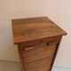 Antique oak filing cabinet with roller shutter