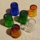 6 old lights photophore blown glass XVIII XIX th folk art