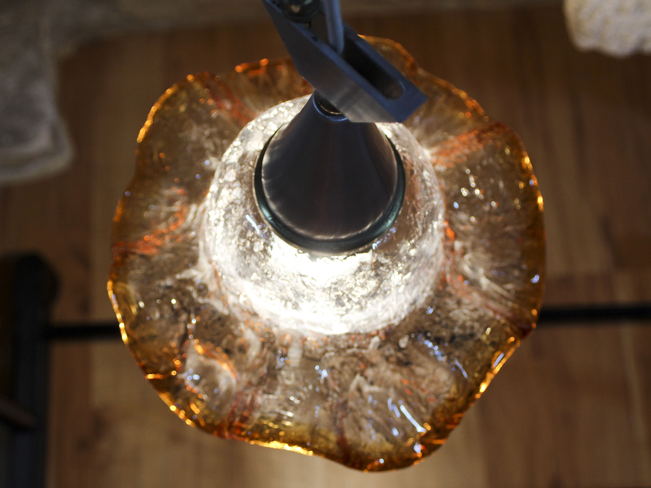Tulip suspension in Murano glass 70s