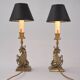 Paire de lampes chandeliers griffons de style néogothique, Angleterre années 1880