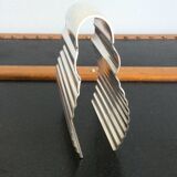 Luc lanel christofle asparagus clamp unduation silver metal art deco