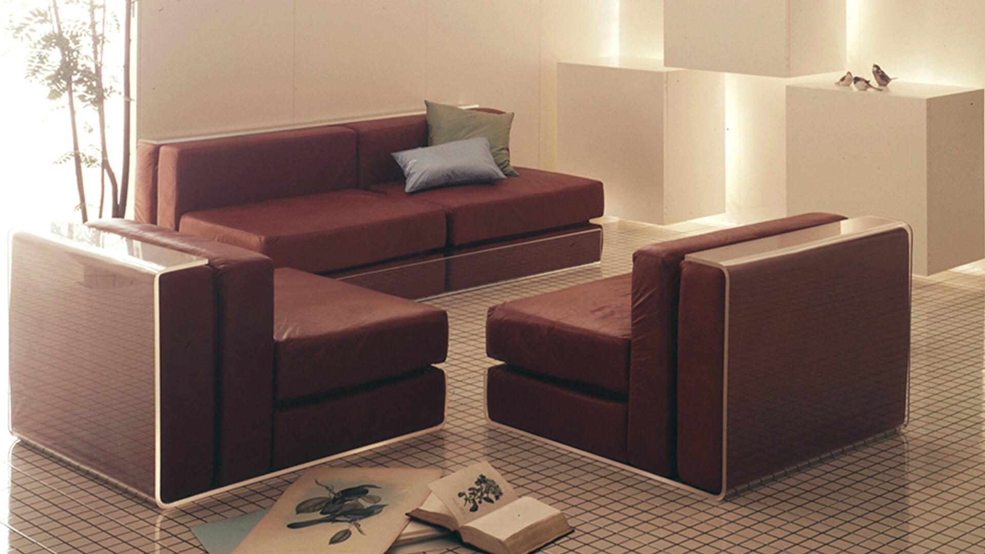 Rare modular Lucite canapé by Roberto Monsani for Acerbis, Italy 1975