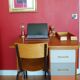 Restored vintage desk + matching chair 89 x 50 x 76 cm