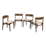 Chaises de salle à manger danoises en teck par Erik Buch pour OD Møbler, années 1960, lot de 4