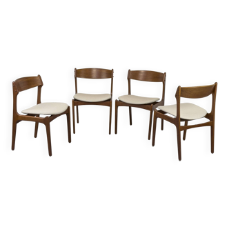 Chaises de salle à manger danoises en teck par Erik Buch pour OD Møbler, années 1960, lot de 4