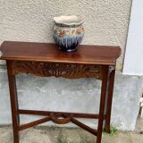 Art deco pot cache birds in old glazed ceramic
