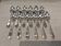 12 silver-plated metal soup spoons, Ercuis silversmith, Mousseline pattern, 22.1cm