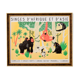 Naturalist primate board riso print