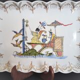 Rectangular top in Limoges porcelain