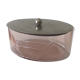 Oval glass candy