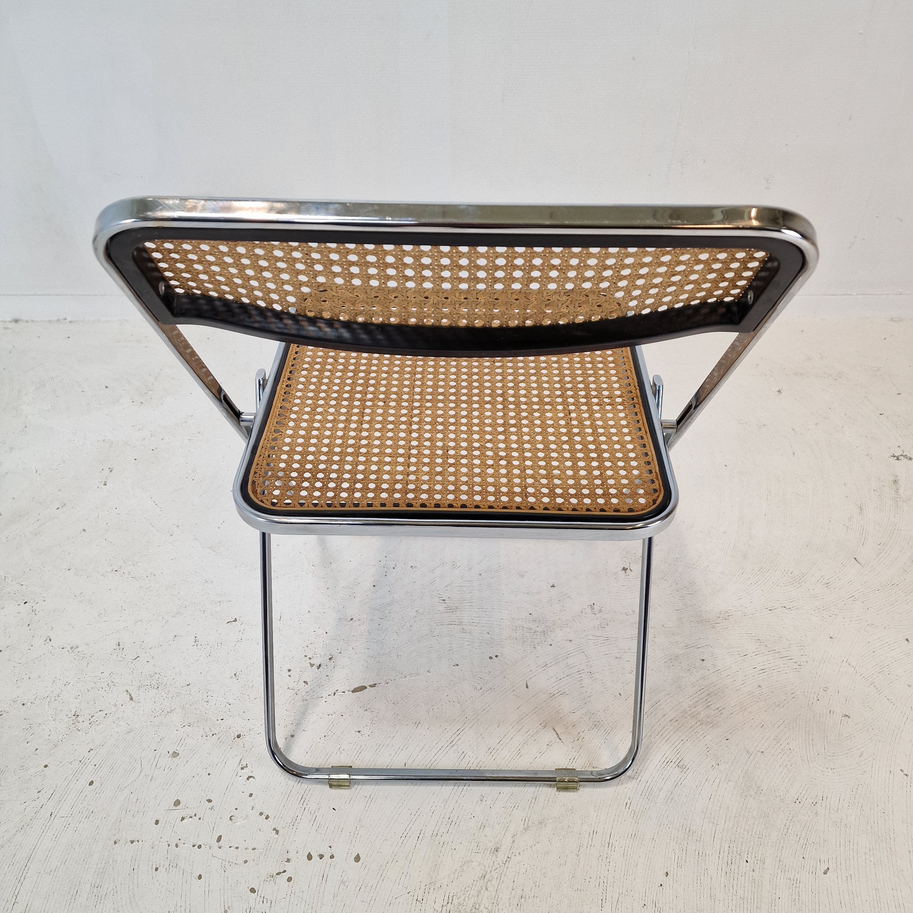 Italian pair of "Elios" folding chairs by Colle d'Elsa, 1980's