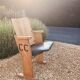 Chaise de cinéma 1920 en bois et skai