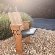 1920 cinema chair made of wood and skai