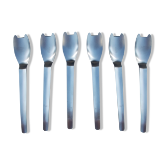 6 spoons of stainless steel ice cream France