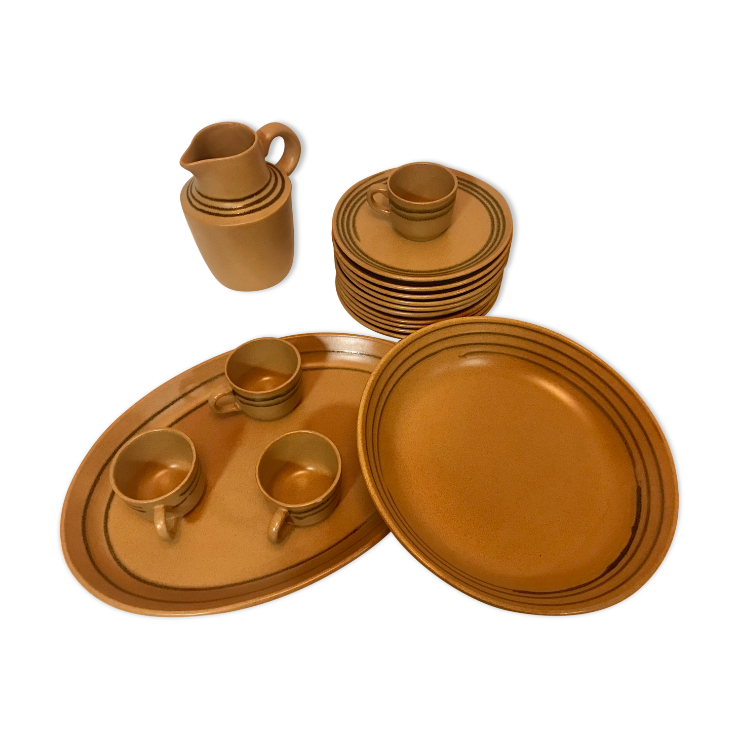 Stoneware service "Atelier d'Art" Sarreguemines France