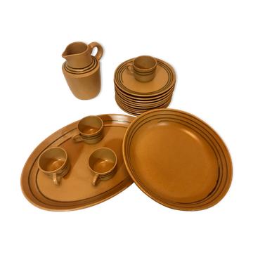 Stoneware service "Atelier d'Art" Sarreguemines France