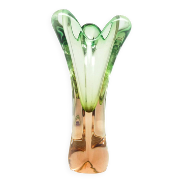 Mid-century modern vase, glass, designed by J. Hospodka, Czechoslovakia, 1960s