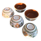 5 small vintage ramekins - glazed ceramic