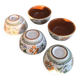5 small vintage ramekins - glazed ceramic
