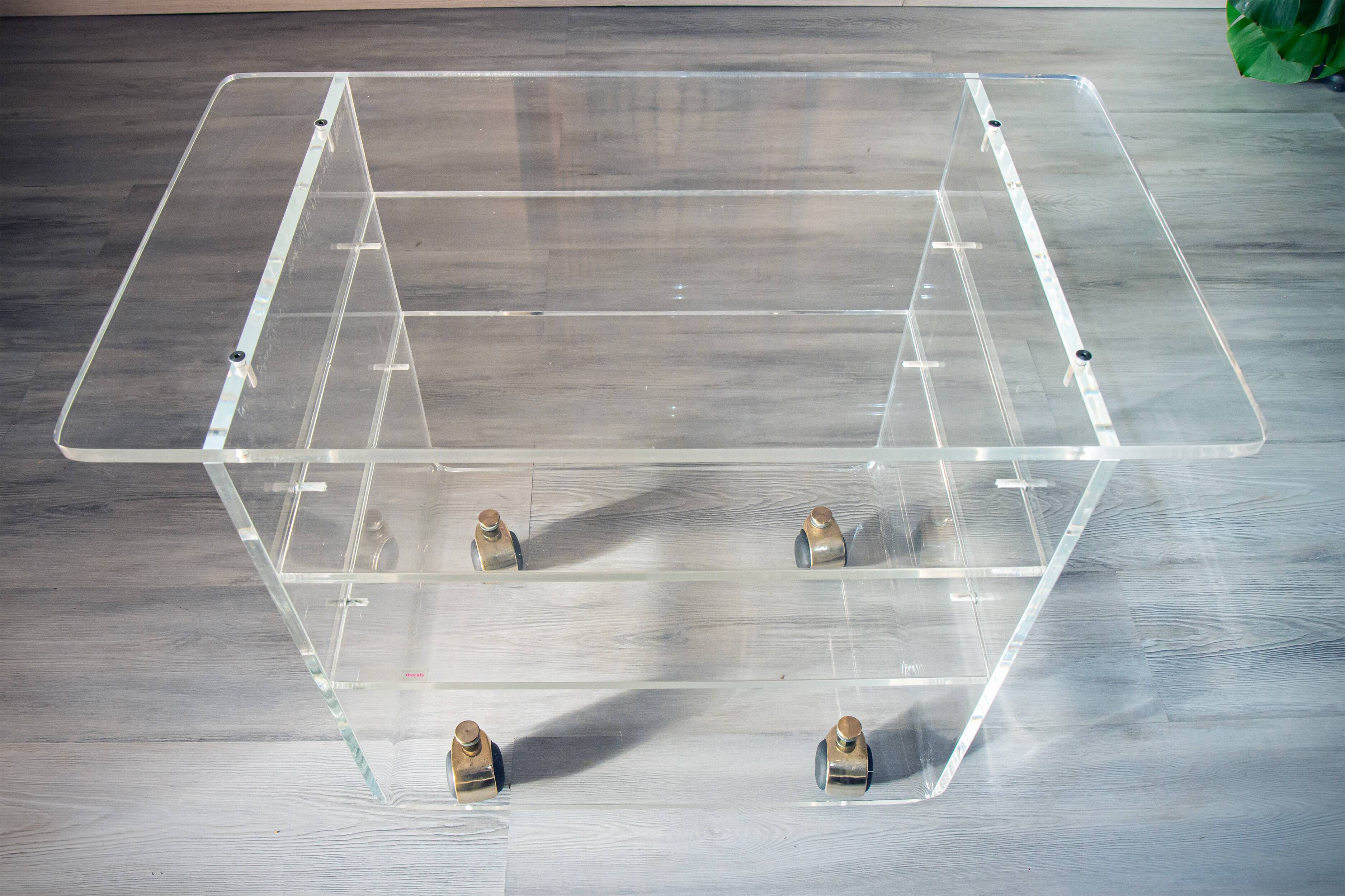 Plexiglass furniture, David Lange for Marais international 1970-80