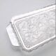 Art Deco glass serving tray - pansies flowers Vallerysthal Portieux