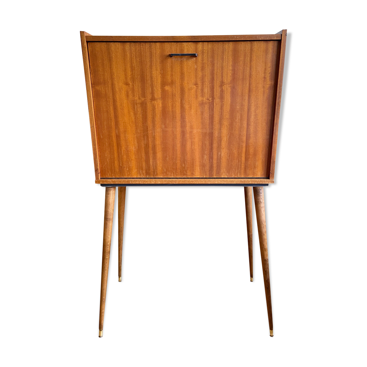 Scandinavian writing basket in wood 1960