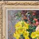 Jean Chaleye 1878-1960.Still Life Carnations & Marigolds.Framed Oil On Board.