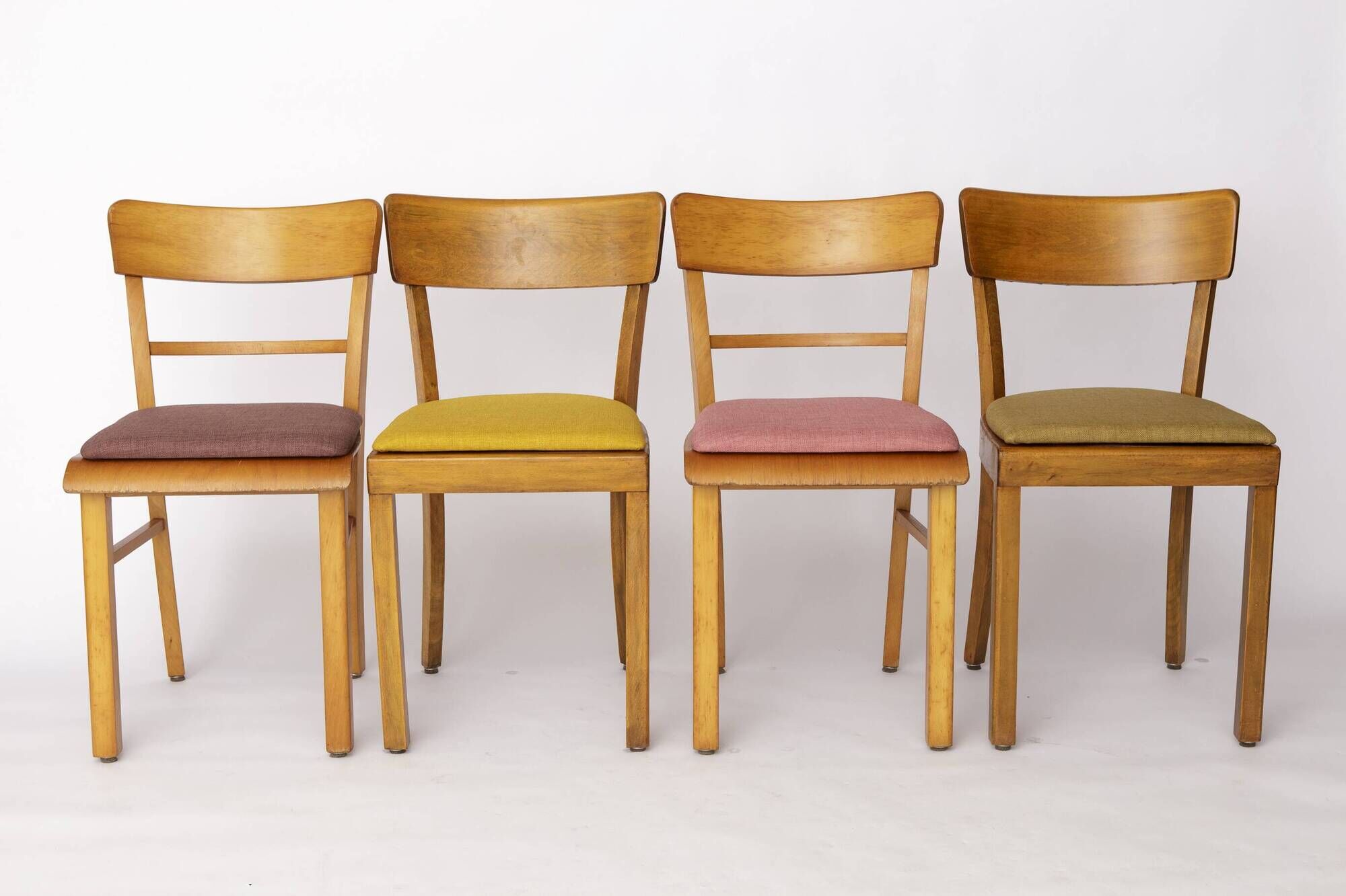 Set of 4 Vintage Frankfurter Chairs – 1960s/1970s German Mid Century