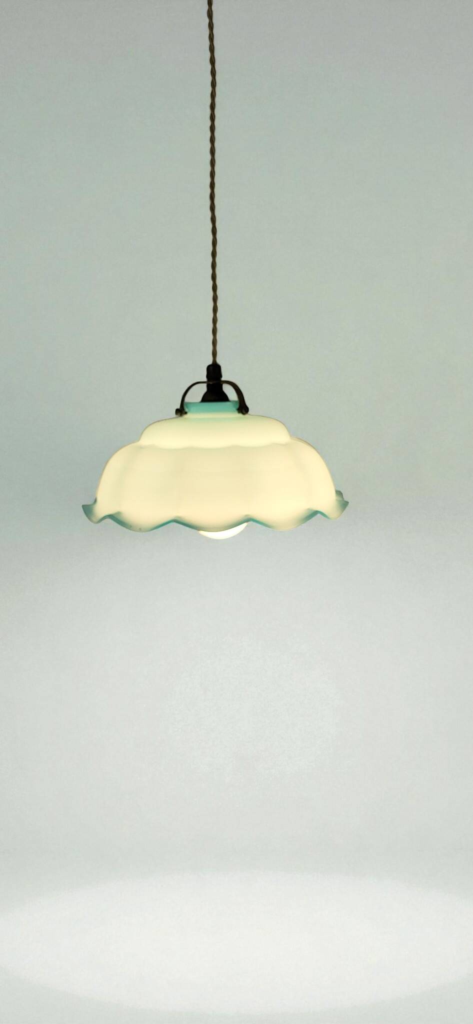 Opal glass pendant light