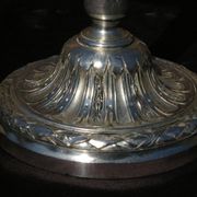 Gallia Christofle Paire 2 Candelabras Chandeliers Silver Bronze Louis XVI H45cm