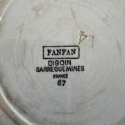 Assiette plate Fanfan de Digoin Sarreguemines