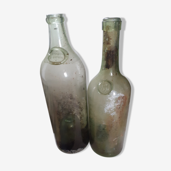 Old bottles with seal