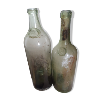 Old bottles with seal