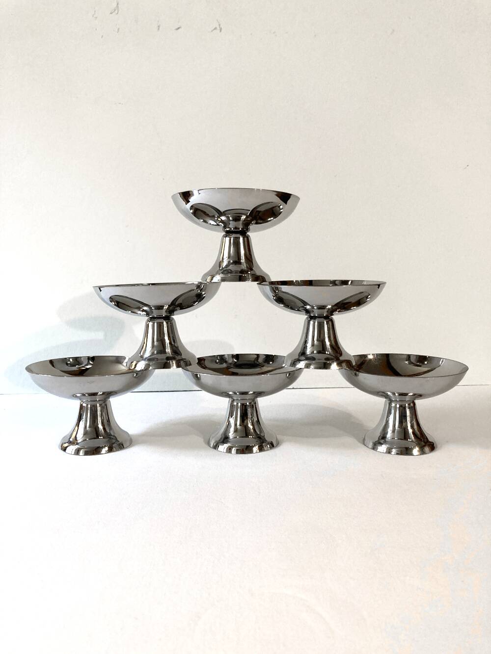 Ensemble de 6 coupes à glace en Inox Guy Degrenne
