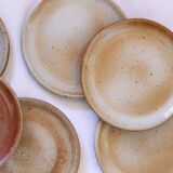 Set of 6 dessert plates from Grès du Marais