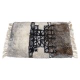 Tapis abstrait danois en laine à poils longs, années 1960