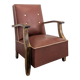 Vintage 50s leatherette armchair
