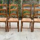 4 Vintage Farmhouse Style Solid Wood Straw Dining Chairs
