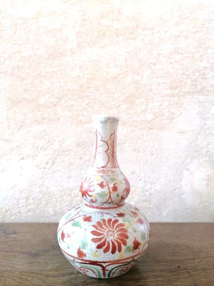 Cracked stoneware sake bottle Japan