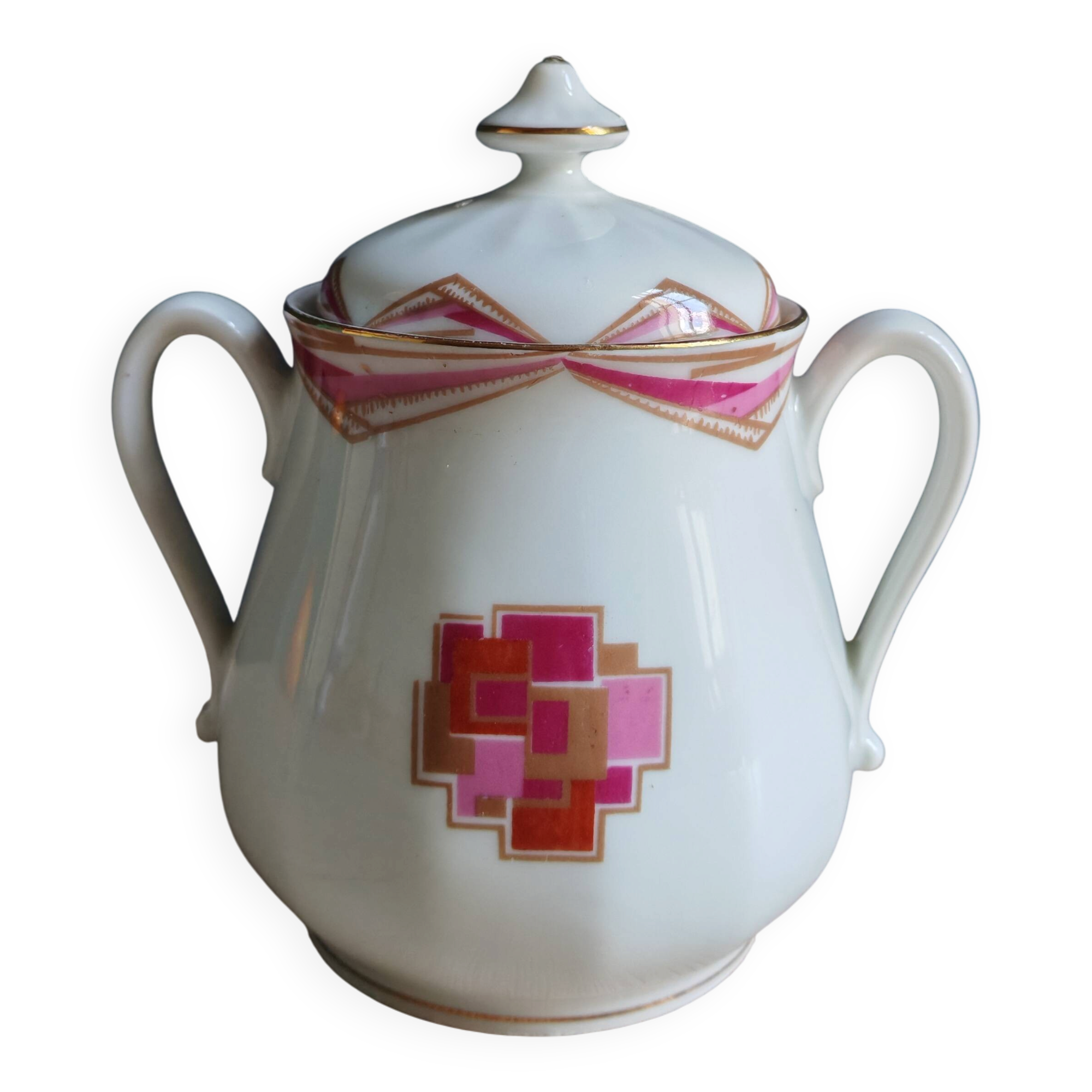 Sucrier porcelaine Limoges WG & Co. France | William Guérin 1891-1900